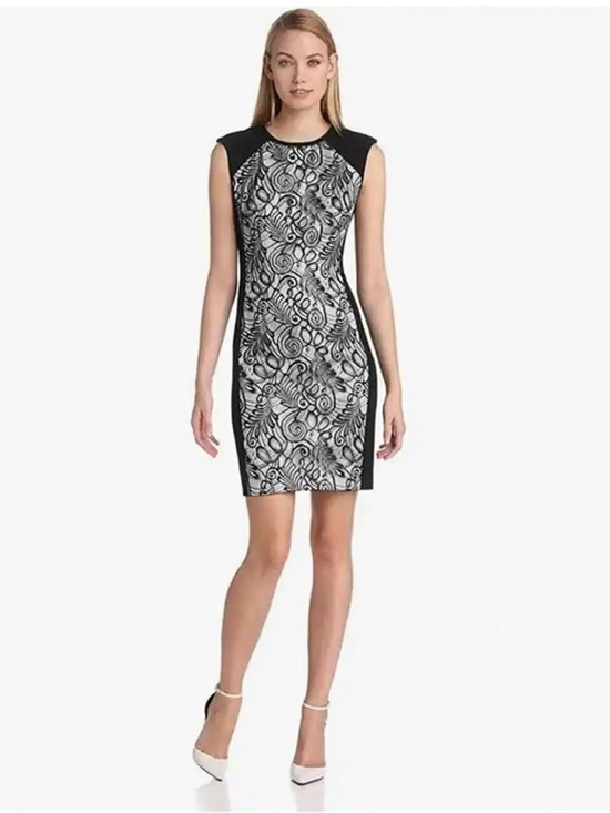 Trina Turk Dresses & Skirts - Trina Turk Sleeveless Black Lace Sheath Veda Cocktail Dress